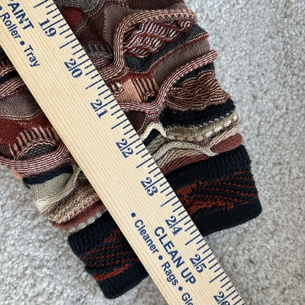 Vintage‎ COOGI Australia Brown Tan 3D Knit Sweater 90’s Cotton Men’s Size Large - Picture 11 of 13